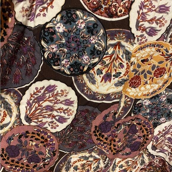 Umgee Bohemian Dress Women's Size M Embroidery Colorful Mini 3/4 Sleeves Crochet - Picture 5 of 12